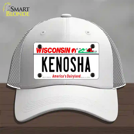 Kenosha Wisconsin Novelty License Plate Hat Mesh / White