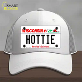 Hottie Wisconsin Novelty License Plate Hat Mesh / White