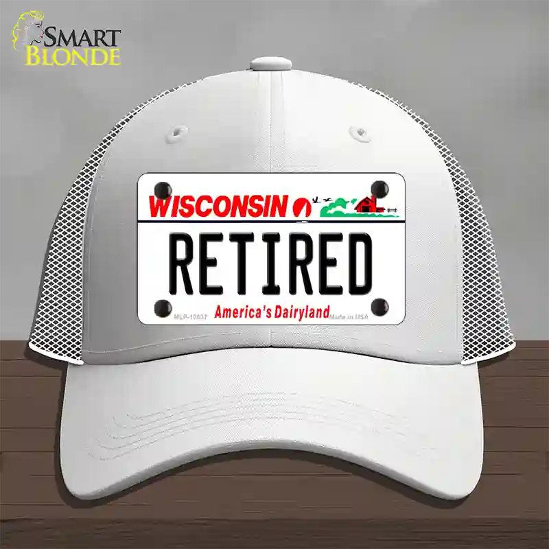 Retired Wisconsin Novelty License Plate Hat Mesh / White