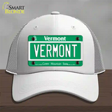 Vermont Green Mountain State Novelty License Plate Hat Mesh / White