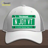 N Joy VT Vermont Novelty License Plate Hat Mesh / White