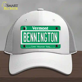 Bennington Vermont Novelty License Plate Hat Mesh / White