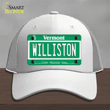 Williston Vermont Novelty License Plate Hat Mesh / White