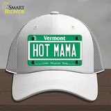 Hot Mama Vermont Novelty License Plate Hat Mesh / White