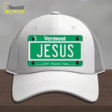 Jesus Vermont Novelty License Plate Hat Mesh / White