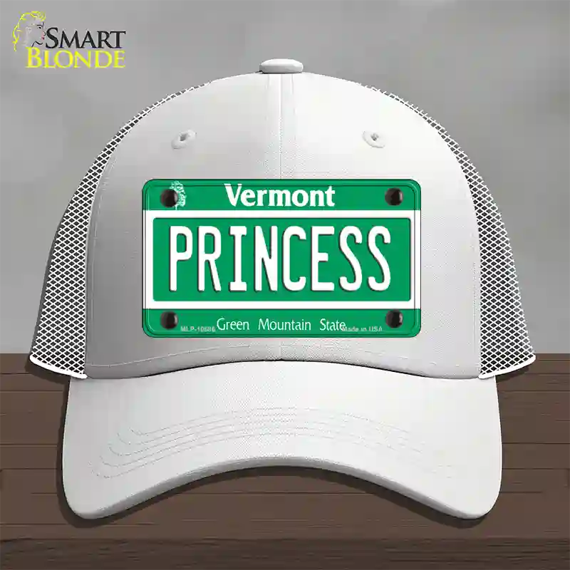 Princess Vermont Novelty License Plate Hat Mesh / White