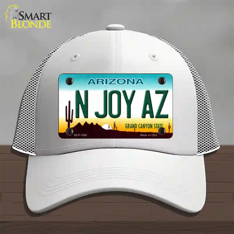 N Joy Arizona Novelty License Plate Hat Mesh / White