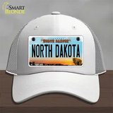 North Dakota Legendary Novelty License Plate Hat Mesh / White