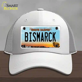 Bismarck North Dakota Novelty License Plate Hat Mesh / White