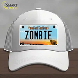 Zombie North Dakota Novelty License Plate Hat Mesh / White