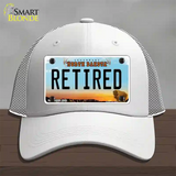 Retired North Dakota Novelty License Plate Hat Mesh / White