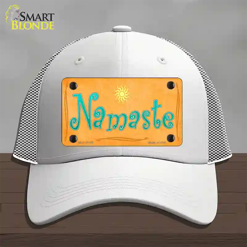 Namaste Novelty License Plate Hat Mesh / White