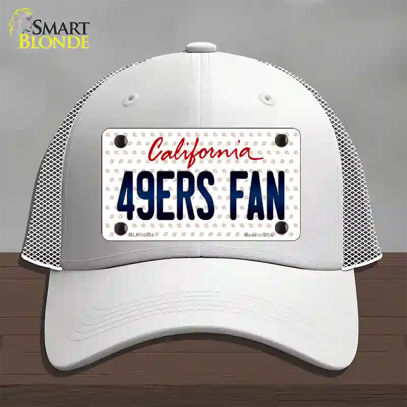 49ERS Fan California Novelty License Plate Hat Mesh / White