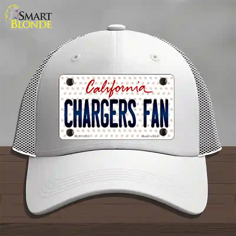 Chargers Fan California Novelty License Plate Hat Mesh / White