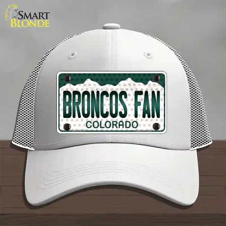 Broncos Fan Colorado Novelty License Plate Hat Mesh / White