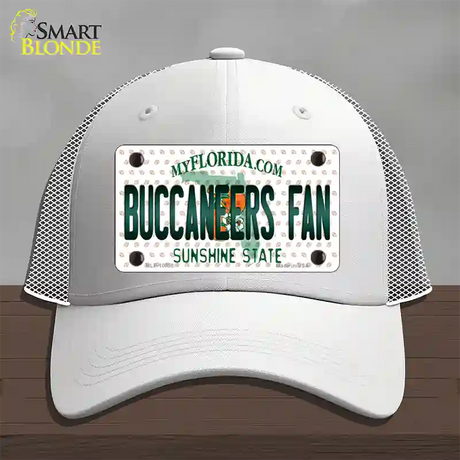 Buccaneers Fan Florida Novelty License Plate Hat Mesh / White