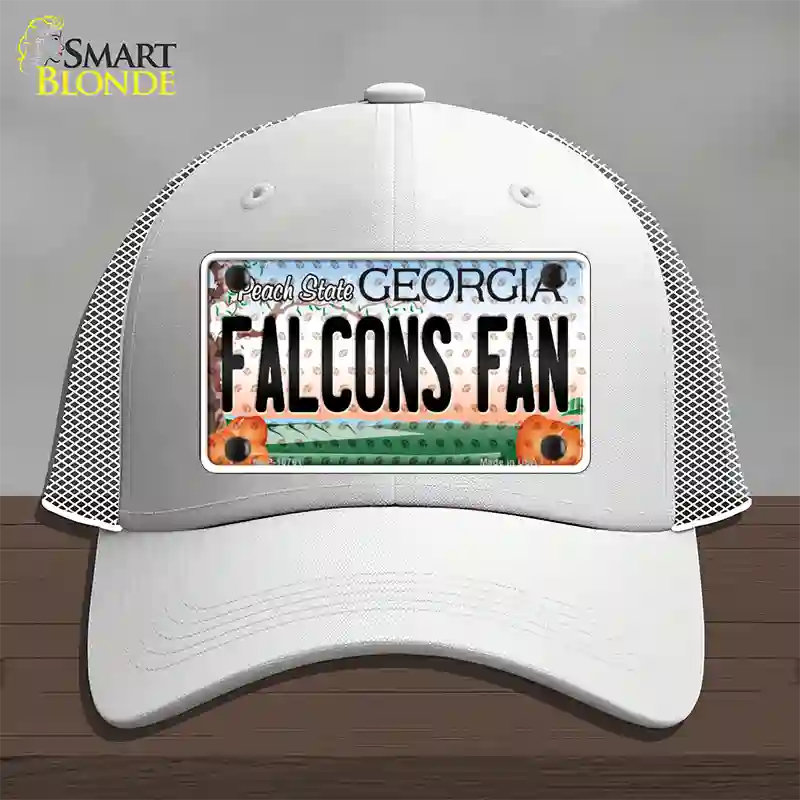 Falcons Fan Georgia Novelty License Plate Hat Mesh / White