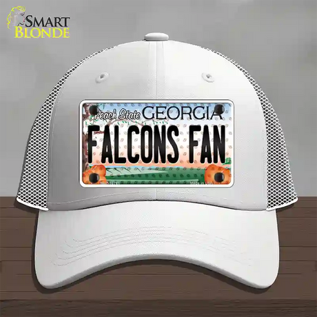 Falcons Fan Georgia Novelty License Plate Hat Mesh / White