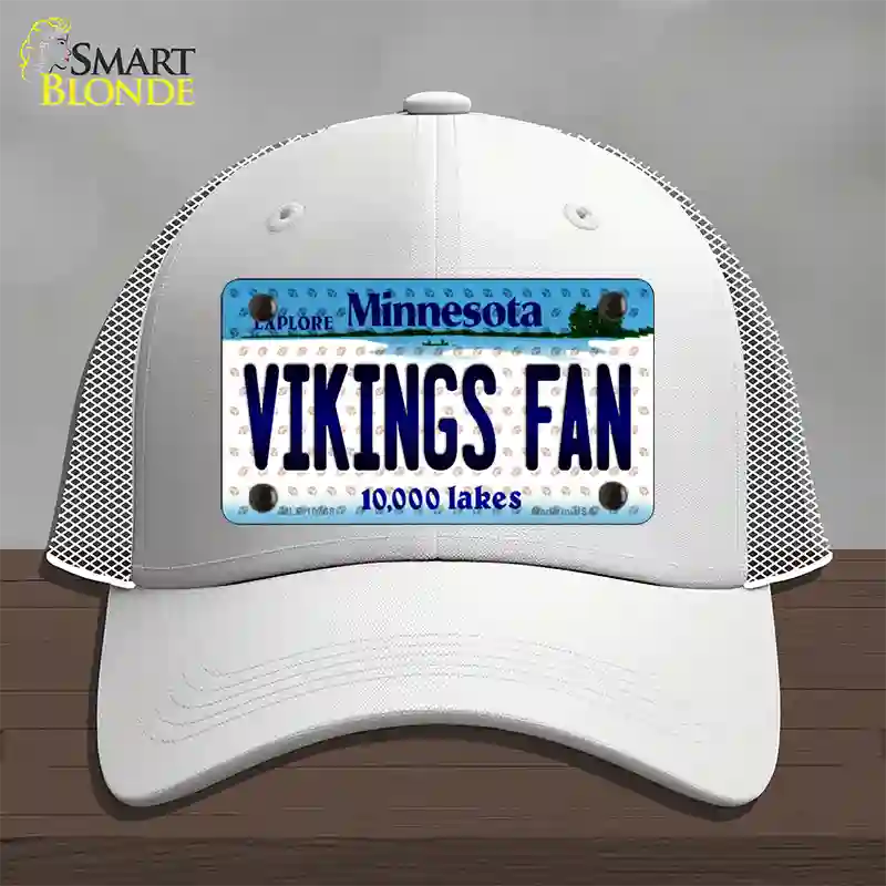 Vikings Fan Minnesota Novelty License Plate Hat Mesh / White