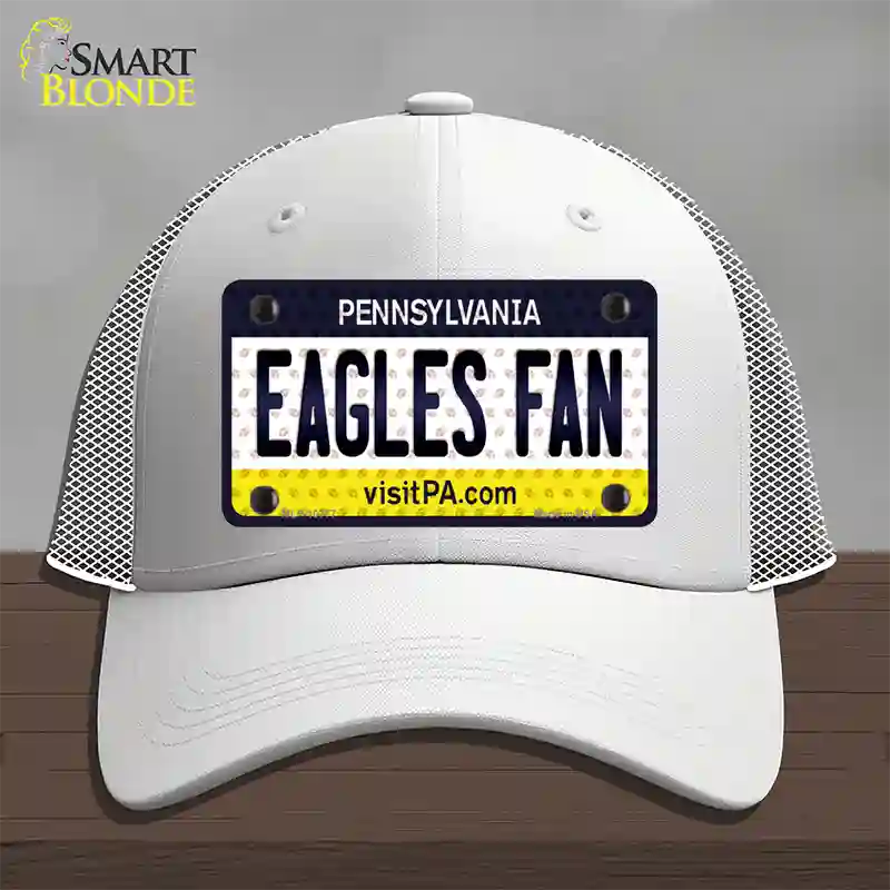 Eagles Fan Pennsylvania Novelty License Plate Hat Mesh / White