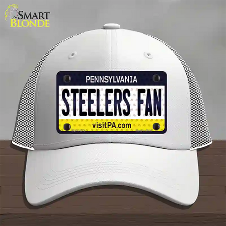 Steelers Fan Pennsylvania Novelty License Plate Hat Mesh / White