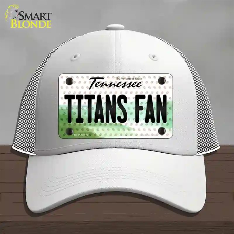 Titans Fan Tennessee Novelty License Plate Hat Mesh / White