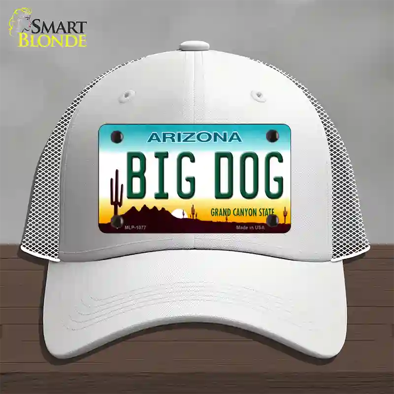 Big Dog Arizona Novelty License Plate Hat Mesh / White