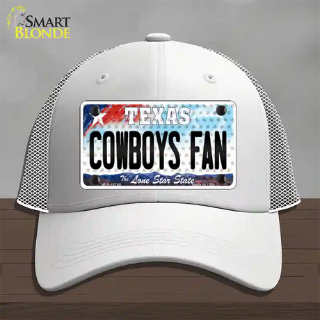 Cowboys Fan Texas Novelty License Plate Hat Mesh / White