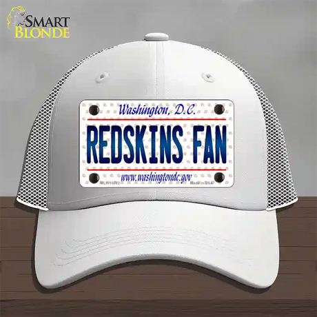 Redskins Fan Washington DC Novelty License Plate Hat Mesh / White