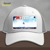 Texas New State Novelty License Plate Hat Mesh / White