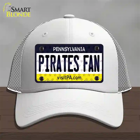 Pirates Fan Pennsylvania Novelty License Plate Hat Mesh / White