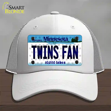 Twins Fan Minnesota Novelty License Plate Hat Mesh / White