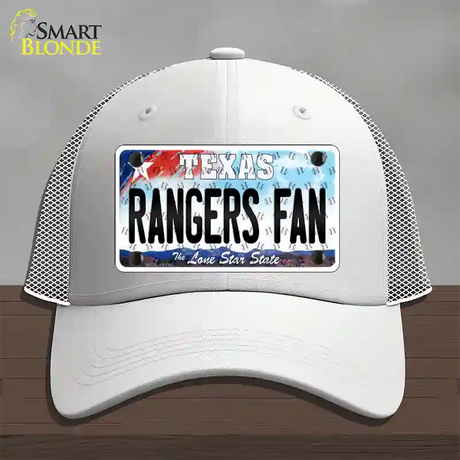 Rangers Fan Texas Novelty License Plate Hat Mesh / White