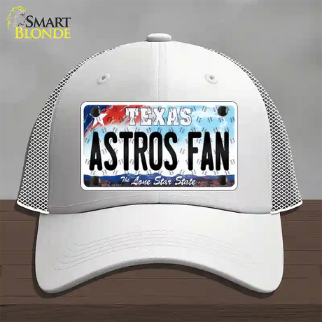 Astros Fan Texas Novelty License Plate Hat Mesh / White