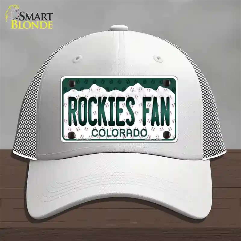 Rockies Fan Colorado Novelty License Plate Hat Mesh / White