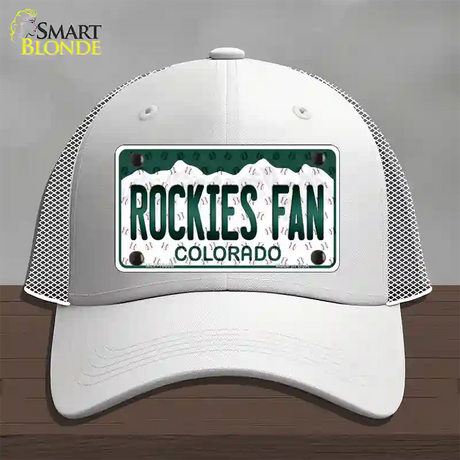 Rockies Fan Colorado Novelty License Plate Hat Mesh / White