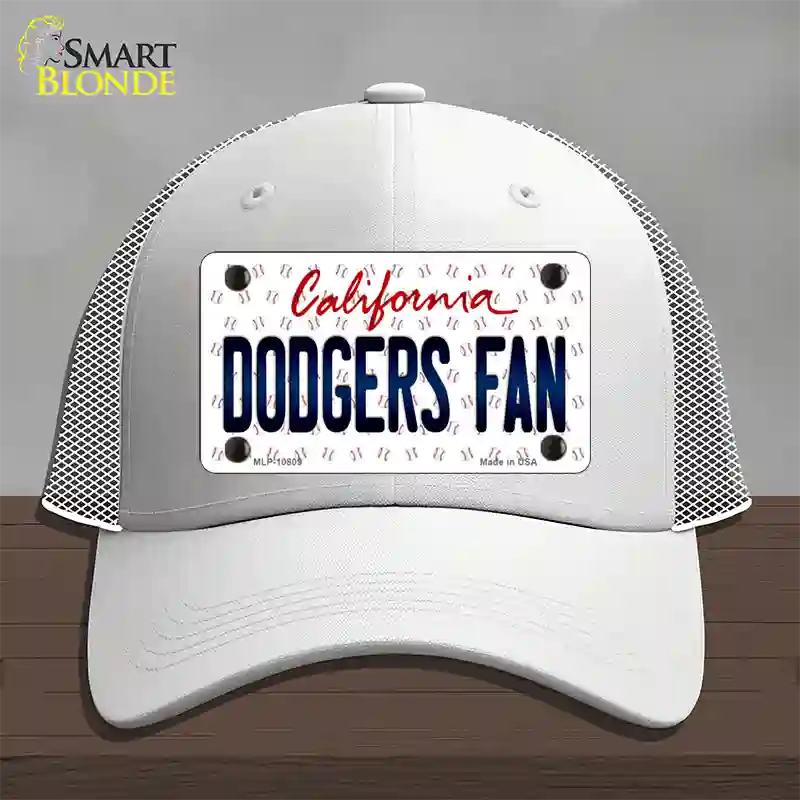 Dodgers Fan California Novelty License Plate Hat Mesh / White