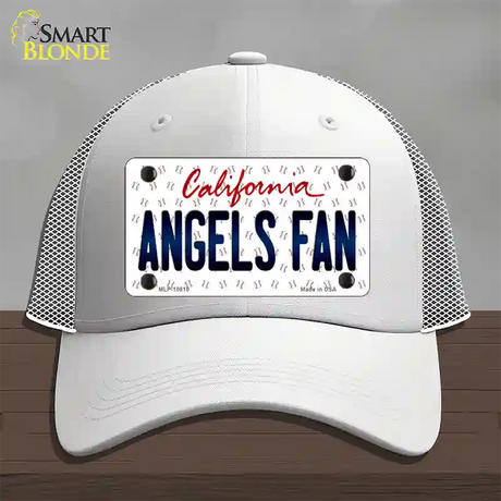 Angels Fan California Novelty License Plate Hat Mesh / White