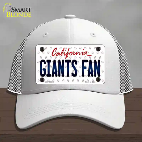 Giants Fan California Novelty License Plate Hat Mesh / White