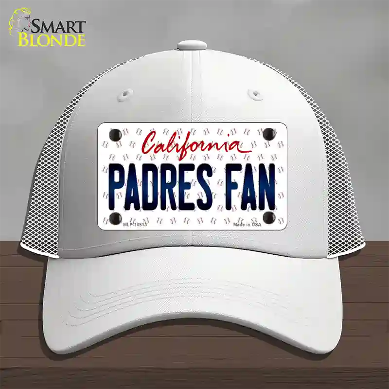 Padres Fan California Novelty License Plate Hat Mesh / White