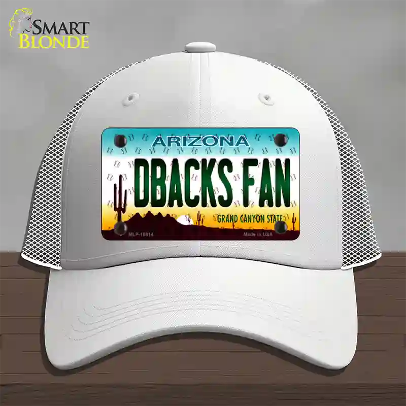 Dbacks Fan Arizona Novelty License Plate Hat Mesh / White