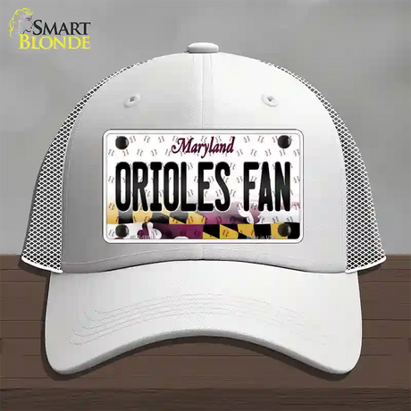 Orioles Fan Maryland Novelty License Plate Hat Mesh / White