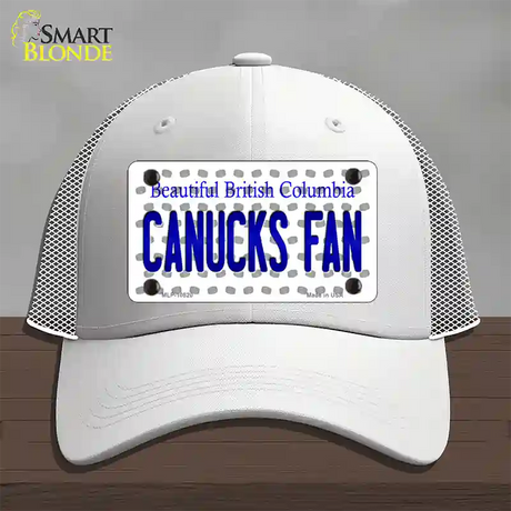 Canucks Fan British Columbia Novelty License Plate Hat Mesh / White