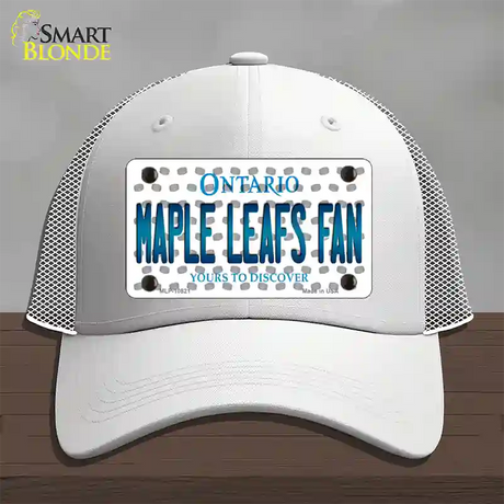 Maple Leafs Fan Ontario Novelty License Plate Hat Mesh / White