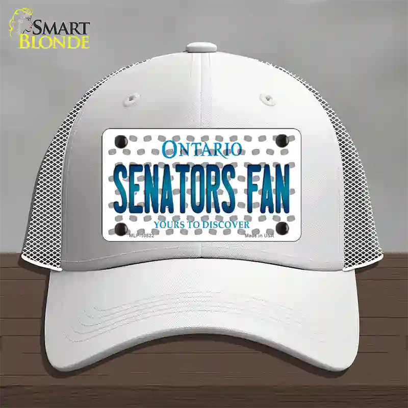 Senators Fan Ontario Novelty License Plate Hat Mesh / White