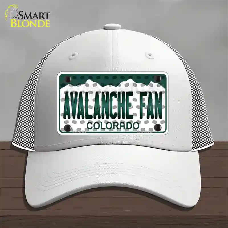 Avalanche Fan Colorado Novelty License Plate Hat Mesh / White