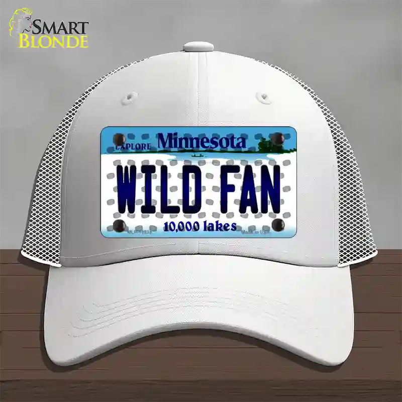 Wild Fan Minnesota Novelty License Plate Hat Mesh / White