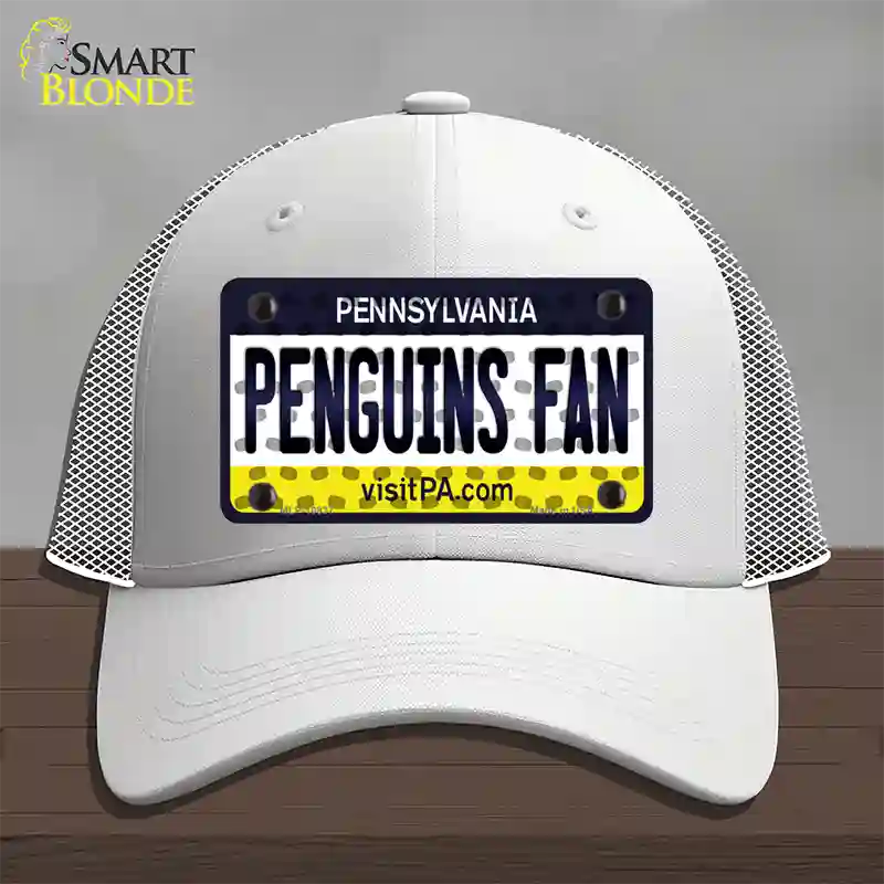 Penguins Fan Pennsylvania Novelty License Plate Hat Mesh / White