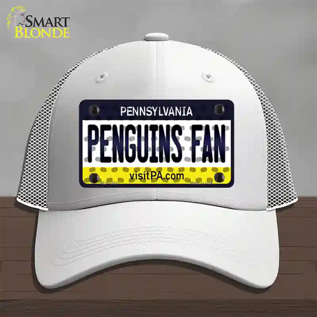 Penguins Fan Pennsylvania Novelty License Plate Hat Mesh / White