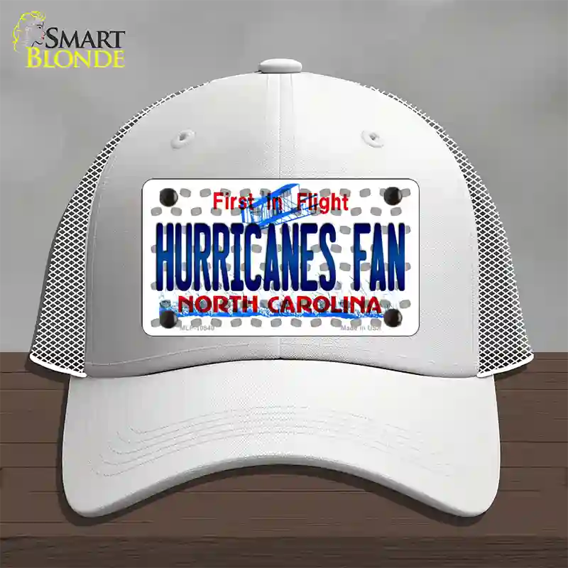 Hurricanes Fan North Carolina Novelty License Plate Hat Mesh / White